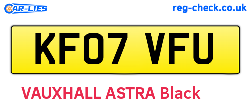 KF07VFU are the vehicle registration plates.