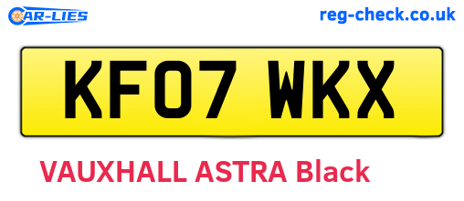 KF07WKX are the vehicle registration plates.