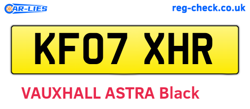 KF07XHR are the vehicle registration plates.