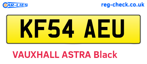 KF54AEU are the vehicle registration plates.