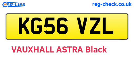 KG56VZL are the vehicle registration plates.