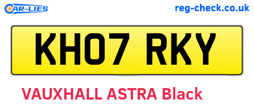 KH07RKY are the vehicle registration plates.