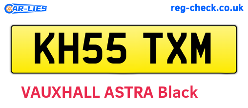 KH55TXM are the vehicle registration plates.
