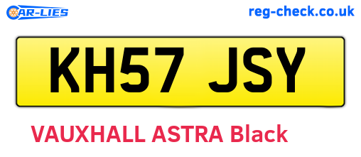 KH57JSY are the vehicle registration plates.