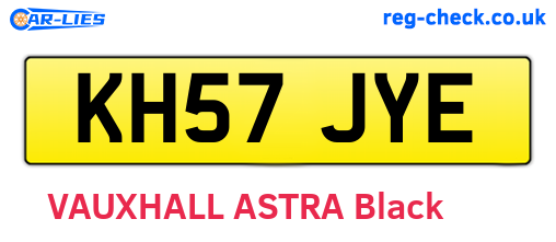 KH57JYE are the vehicle registration plates.
