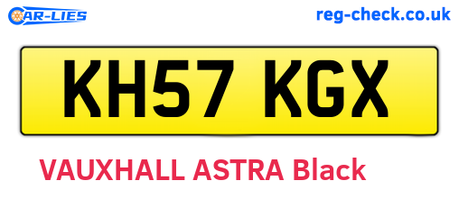 KH57KGX are the vehicle registration plates.