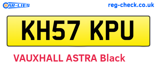 KH57KPU are the vehicle registration plates.
