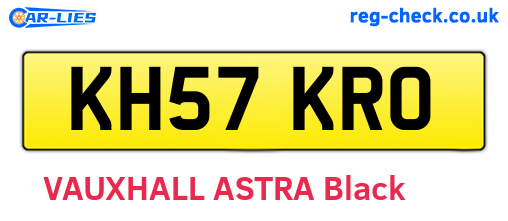 KH57KRO are the vehicle registration plates.
