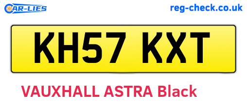 KH57KXT are the vehicle registration plates.