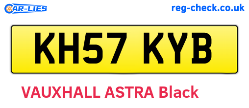 KH57KYB are the vehicle registration plates.