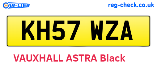 KH57WZA are the vehicle registration plates.