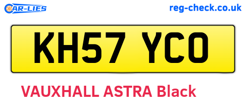 KH57YCO are the vehicle registration plates.