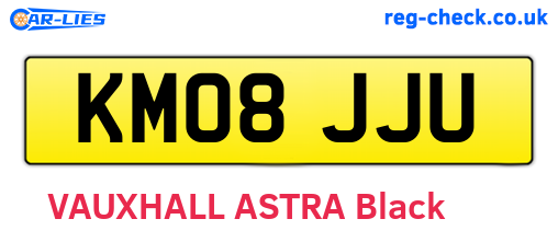 KM08JJU are the vehicle registration plates.