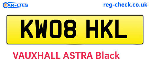 KW08HKL are the vehicle registration plates.