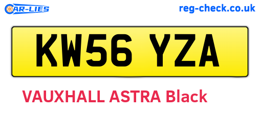 KW56YZA are the vehicle registration plates.
