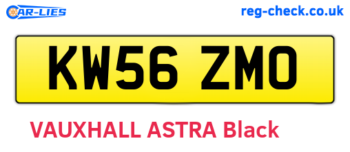 KW56ZMO are the vehicle registration plates.