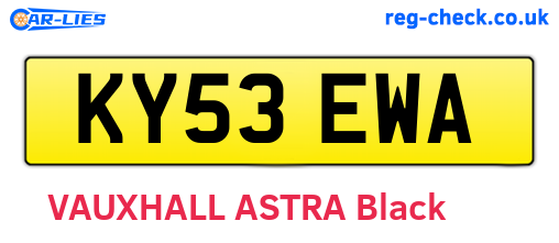 KY53EWA are the vehicle registration plates.