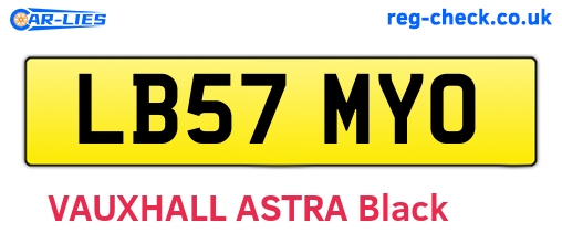 LB57MYO are the vehicle registration plates.