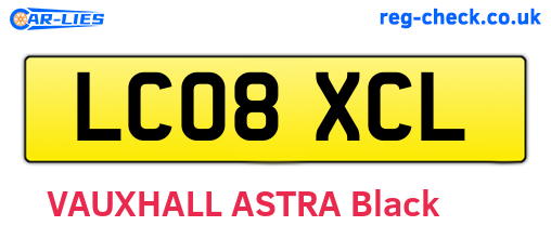 LC08XCL are the vehicle registration plates.