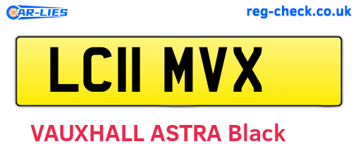 LC11MVX are the vehicle registration plates.