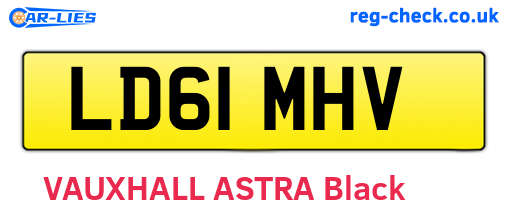LD61MHV are the vehicle registration plates.