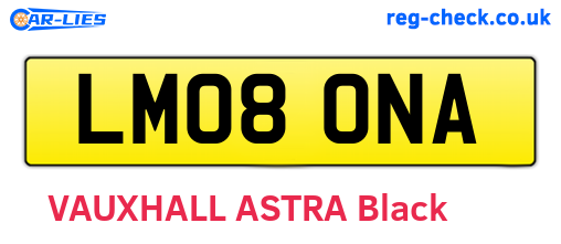 LM08ONA are the vehicle registration plates.