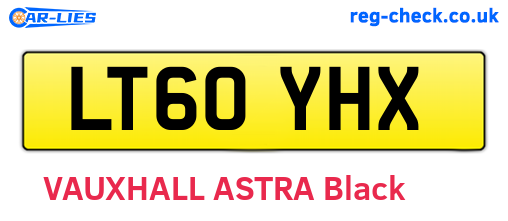 LT60YHX are the vehicle registration plates.