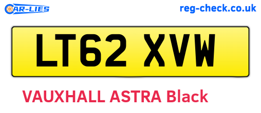 LT62XVW are the vehicle registration plates.