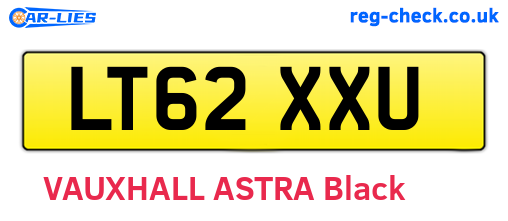LT62XXU are the vehicle registration plates.