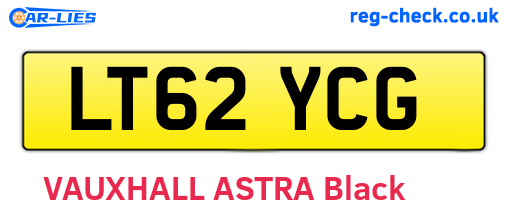LT62YCG are the vehicle registration plates.