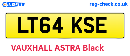 LT64KSE are the vehicle registration plates.