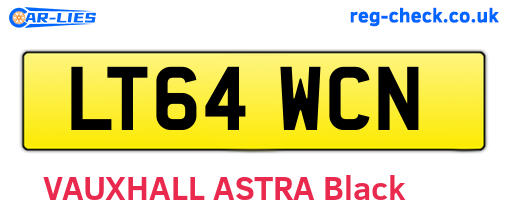 LT64WCN are the vehicle registration plates.