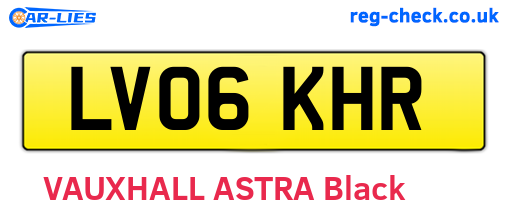 LV06KHR are the vehicle registration plates.