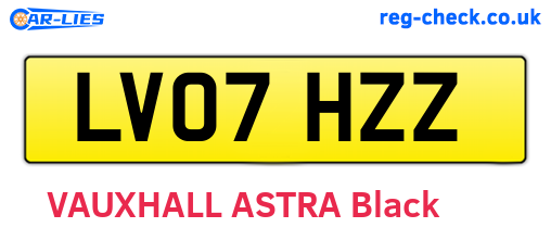 LV07HZZ are the vehicle registration plates.