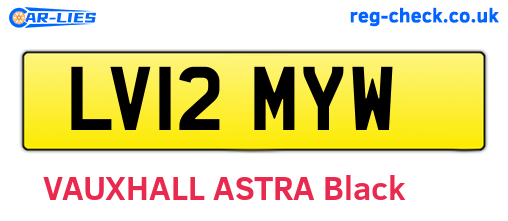 LV12MYW are the vehicle registration plates.
