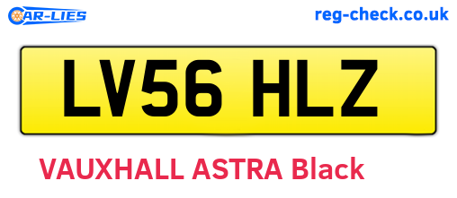 LV56HLZ are the vehicle registration plates.