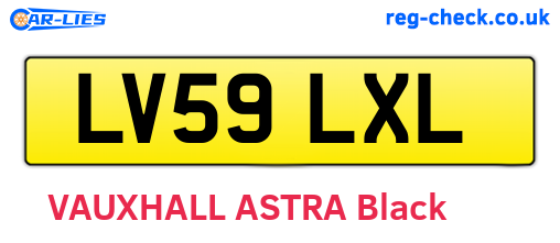 LV59LXL are the vehicle registration plates.