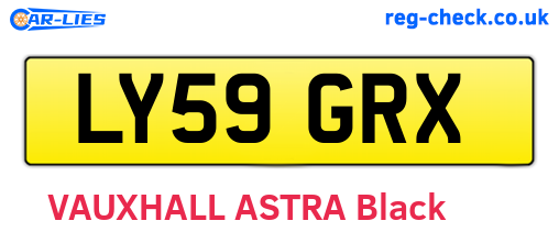 LY59GRX are the vehicle registration plates.