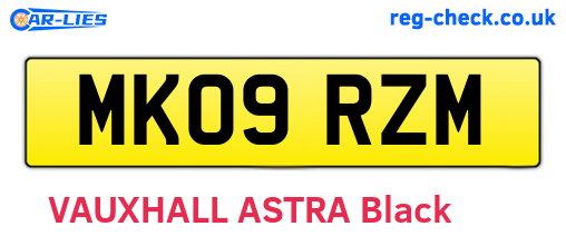 MK09RZM are the vehicle registration plates.
