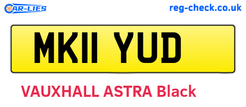 MK11YUD are the vehicle registration plates.