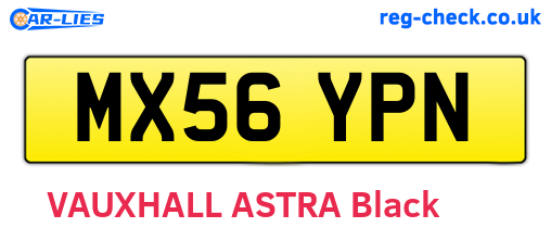 MX56YPN are the vehicle registration plates.