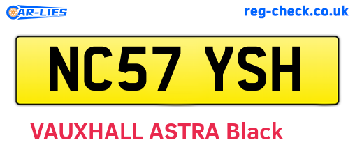 NC57YSH are the vehicle registration plates.