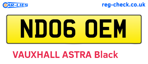 ND06OEM are the vehicle registration plates.