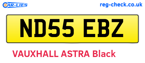 ND55EBZ are the vehicle registration plates.