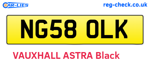 NG58OLK are the vehicle registration plates.