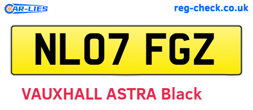 NL07FGZ are the vehicle registration plates.