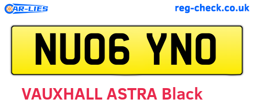 NU06YNO are the vehicle registration plates.