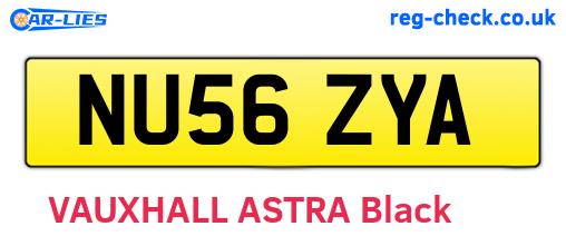 NU56ZYA are the vehicle registration plates.
