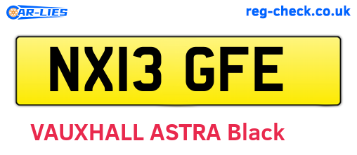 NX13GFE are the vehicle registration plates.