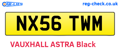 NX56TWM are the vehicle registration plates.